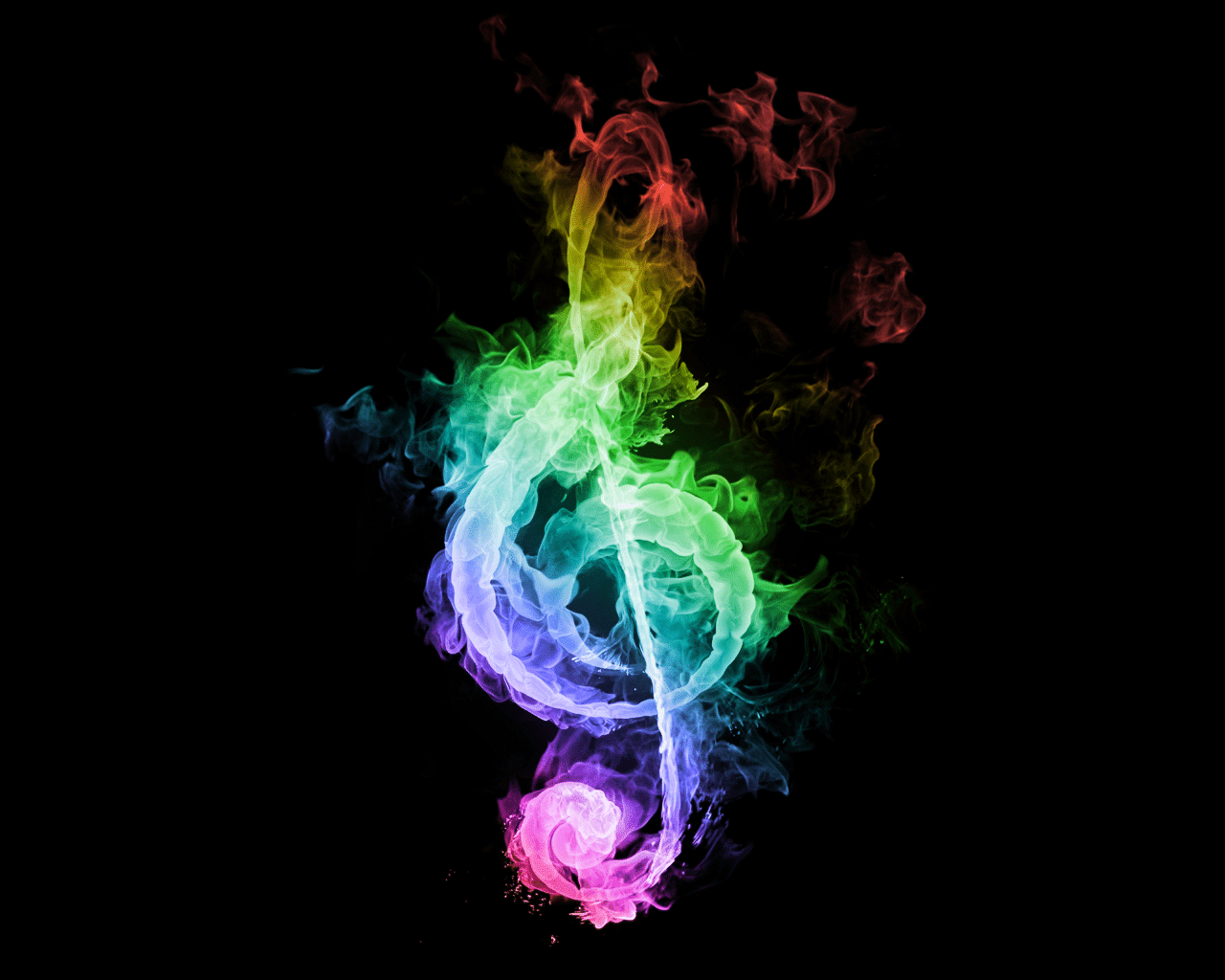 abstract flames music dark rainb